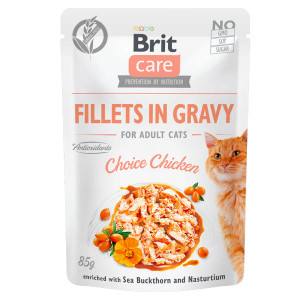 BRIT CARE CAT FILLET CHICKEN konservi kaķiem Vista mērcē 85g